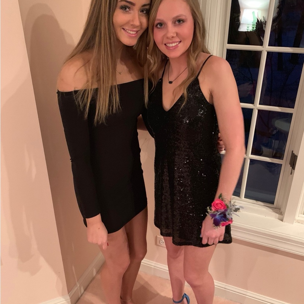 Black Sequin Dress